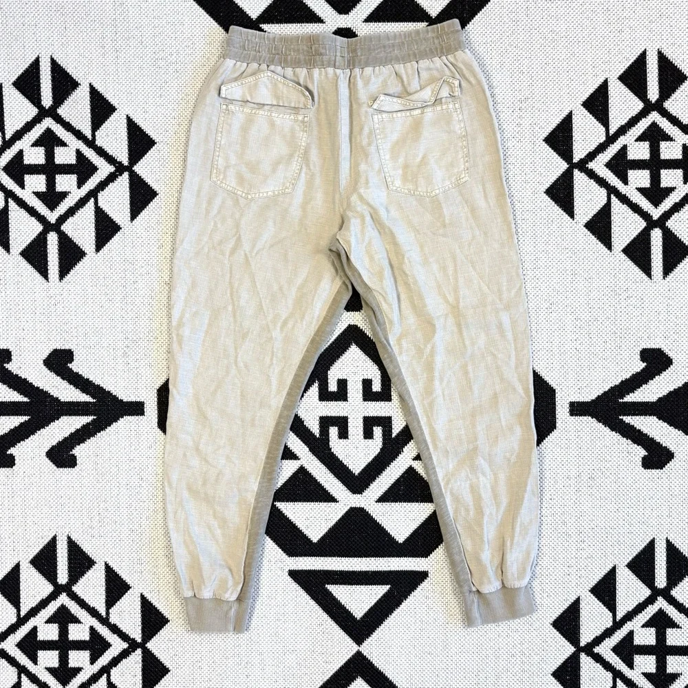 Splendid Lakeside Linen Blend Jogger Pants in Fawn Medium